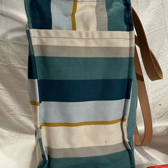 FEED Project Coastal Striped Canvas Tote Bag - Picture 3 of 11